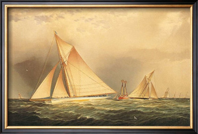 Puritan And Priscilla Off Sandy Hook by James Edward Buttersworth Pricing Limited Edition Print image