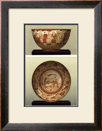 Oriental Bowl And Plate Ii by George Ashdown Audsley Pricing Limited Edition Print image