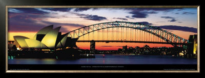 Opera House And Harbor Bridge, Sydney by Marc Segal Pricing Limited Edition Print image