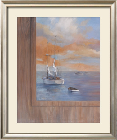 Sailing At Sunset I by Vivien Rhyan Pricing Limited Edition Print image