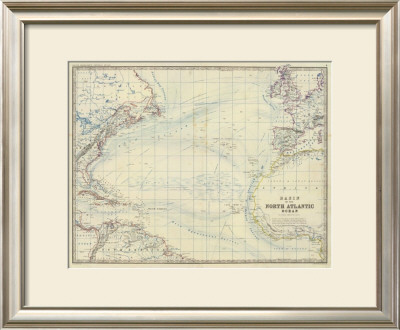 North Atlantic Ocean, C.1861 by Alexander Keith Johnston Pricing Limited Edition Print image