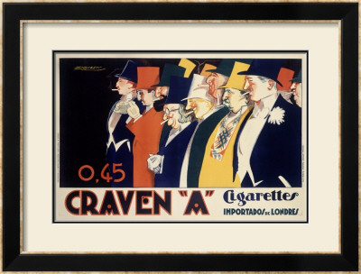 Craven A Cigarettes by Achille Luciano Mauzan Pricing Limited Edition Print image