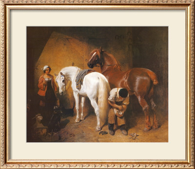 The Blacksmith Shop by John Frederick Herring I Pricing Limited Edition Print image