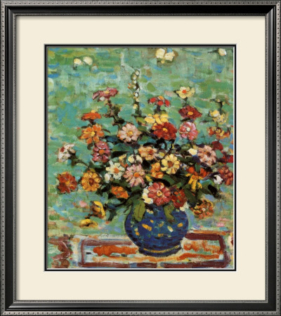 Flowers In A Blue Vase by Maurice Brazil Prendergast Pricing Limited Edition Print image
