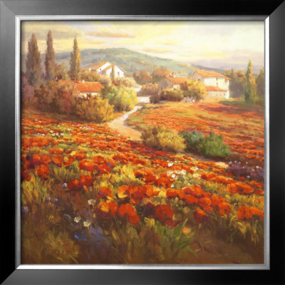 Red Poppy Hill by Roberto Lombardi Pricing Limited Edition Print image