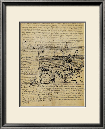 Sketch Of The Sower In A Letter To Emile Bernard by Vincent Van Gogh Pricing Limited Edition Print image