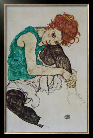 Sitting Woman by Egon Schiele Pricing Limited Edition Print image