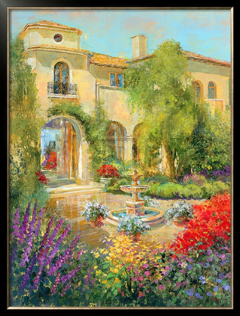 Spanish Courtyard Ii by Michael Longo Pricing Limited Edition Print image