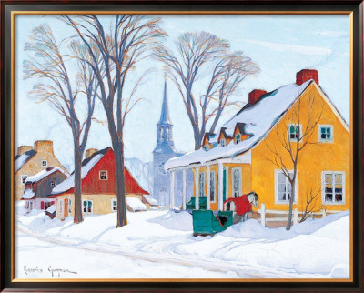 Winter Morning In Baie-St-Paul by Clarence Alphonse Gagnon Pricing Limited Edition Print image