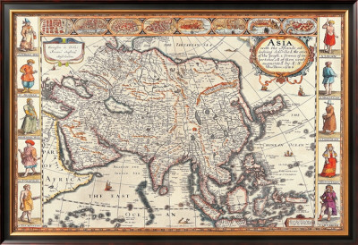 Antique Map, Asia, 1626 by John Speed Pricing Limited Edition Print image