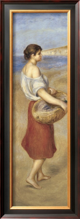 Girl With A Basket Of Fish by Pierre-Auguste Renoir Pricing Limited Edition Print image