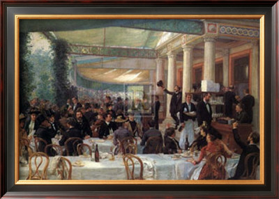 Dejeuner Du Salon Au Cafe La Cascade by Jean Andre Rixens Pricing Limited Edition Print image