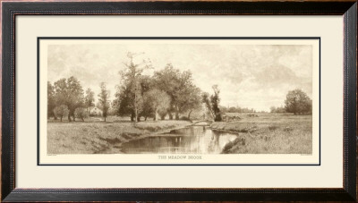 The Meadow Brook In Sepia by C. Harry Eaton Pricing Limited Edition Print image