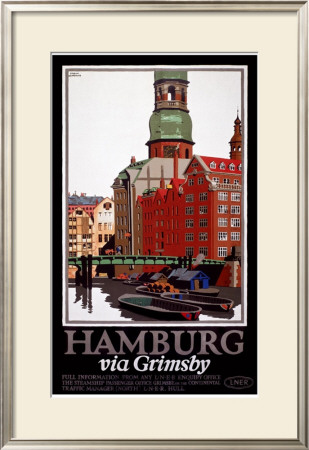 Lner, Hamburg Via Grimsby, C.1927 by Frank Newbould Pricing Limited Edition Print image