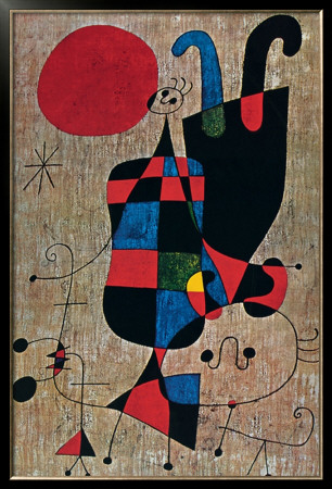People And Dog Under Sun by Joan Miró Pricing Limited Edition Print image