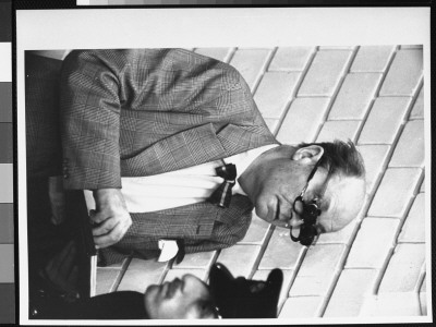 Artist Hans Bendix Sketching Court Proceedings During Trial Of Nazi War Criminal Adolf Eichmann by Gjon Mili Pricing Limited Edition Print image