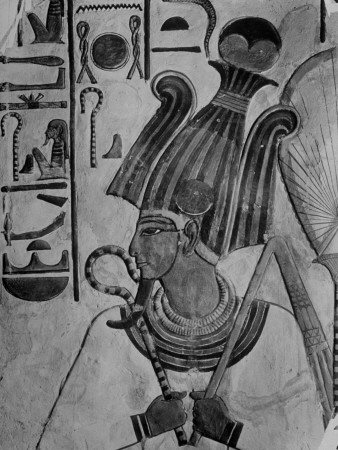 Painting Of Egyptian God Osiris On Wall In Tomb Of Queen Nefertari, Favorite Wife Of Ramses Ii by Eliot Elisofon Pricing Limited Edition Print image