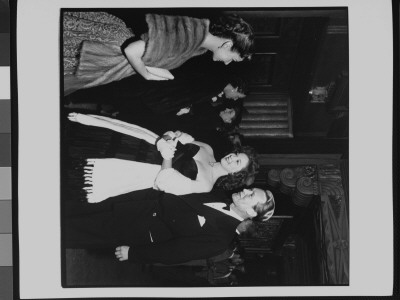 Ann Blyth With Susan Hayward And Jess Barker On Their Way Into The 22Nd Academy Awards by Ed Clark Pricing Limited Edition Print image
