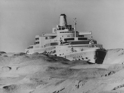 Ocean Liner Oriana Appears To Be Desert Dunes, But Actually Going Through Suez Canal by John Dominis Pricing Limited Edition Print image