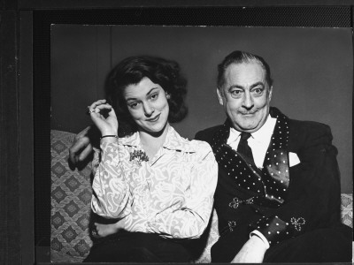 Actor John Barrymore With His Daughter Diana Demonstrating Happiness Emotion by Eliot Elisofon Pricing Limited Edition Print image