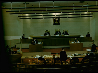 Overall View Of Court In Session During War Crimes Trial Of Nazi Adolf Eichmann by Gjon Mili Pricing Limited Edition Print image