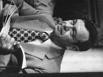 Senator Herman Talmadge Questioning A Witness During Watergate Hearings by Gjon Mili Pricing Limited Edition Print image