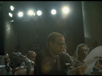 Nixon Aide John Dean Testifying At Senate Hearings On Watergate Break-In by Gjon Mili Pricing Limited Edition Print image