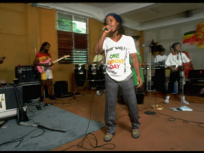 Musician Ziggy Marley Practicing With Band The Melody Makers; by Ted Thai Pricing Limited Edition Print image