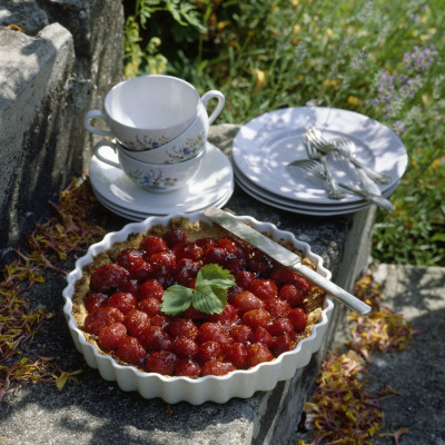 Strawberry Pie In The Garden by Nisse Peterson Pricing Limited Edition Print image