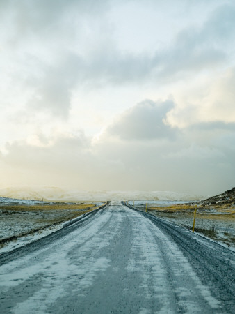 An Icy Gravel Road, Iceland by Baldur Bragason Pricing Limited Edition Print image