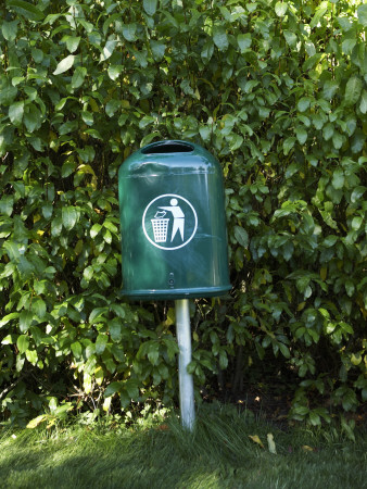 A Garbage Can In A Park In Reykjavik, Iceland by Atli Mar Pricing Limited Edition Print image