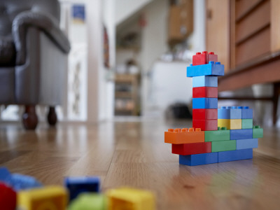 Stack Of Blocks In A Living Room by Atli Mar Pricing Limited Edition Print image