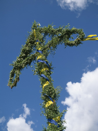 A Maypole At A Midsummer Festival In Sweden by Jan Rietz Pricing Limited Edition Print image