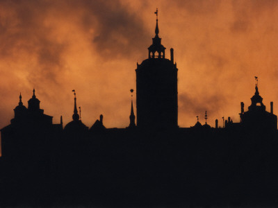 Silhouette Of The Palace Tre Kronor, Stockholm by Hans Hammarskiold Pricing Limited Edition Print image