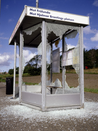 Kiosk With All Windows Broken by Lena Paterson Pricing Limited Edition Print image