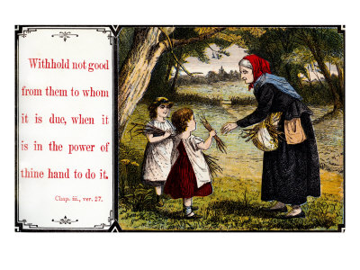 Withold Not Good From Them To Whom It Is Due, When It Is In The Power Of Thine Hand To Do It by Harold Copping Pricing Limited Edition Print image