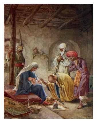 The Wise Men Visit The Baby Jesus, Matthew Ii, 9-11 by Gustave Dore Pricing Limited Edition Print image