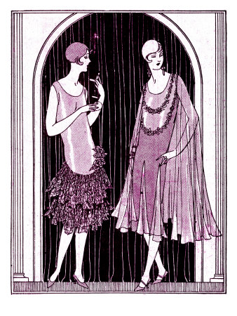 Fashionable Evening Dresses In May 1925 by William Hole Pricing Limited Edition Print image