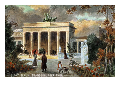 Berlin - Brandenburger Thor, View Of The The Brandenburg Gate, With Flowers And Passers-By by Hugh Thomson Pricing Limited Edition Print image
