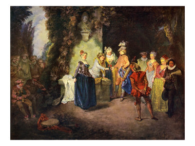 Rococo Genre Scene, French Comedy by Gustave Dore Pricing Limited Edition Print image