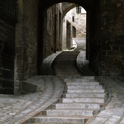 Street Steps, Todi, Umbria, Italy by Joe Cornish Pricing Limited Edition Print image