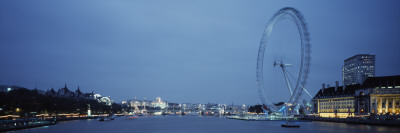 British Airways London Eye, London, River View Dusk, Marks Barfield Architects by Peter Durant Pricing Limited Edition Print image