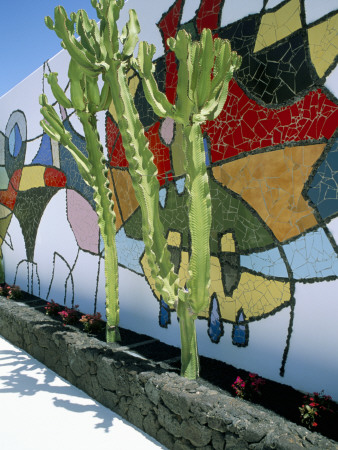Wall Painting By Cesar Manrique At The Cesar Manrique Foundation, Lanzarote, Canary Islands by Clive Nichols Pricing Limited Edition Print image