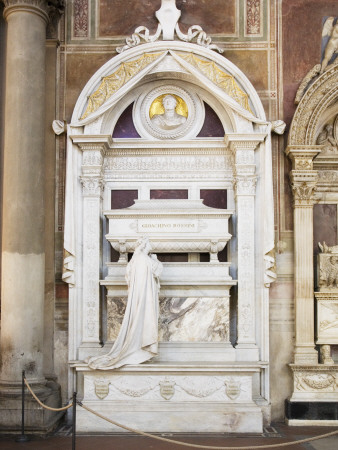 Tomb Of Rossini, Basilica Of Santa Croce, Florence Italy by David Clapp Pricing Limited Edition Print image