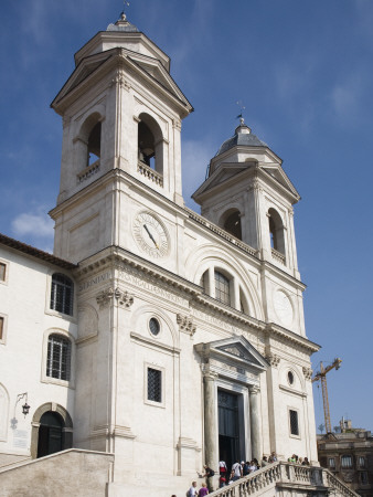 Exterior View Of Trinita Dei Monti, Rome, Italy by David Clapp Pricing Limited Edition Print image