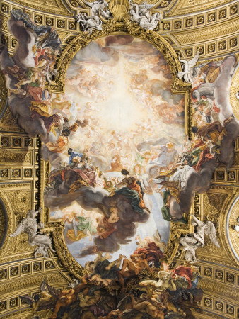 Celing Detail At Chiesa Del Jesu, Rome, Italy by David Clapp Pricing Limited Edition Print image