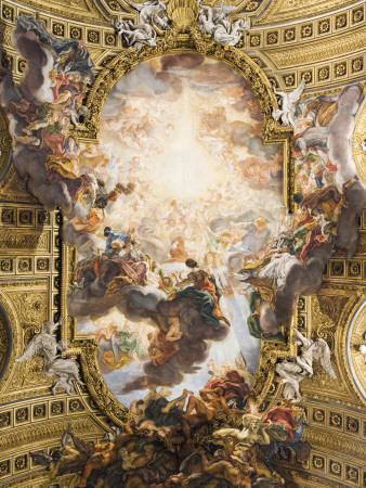 Celing Detail At Chiesa Del Jesu, Rome, Italy by David Clapp Pricing Limited Edition Print image