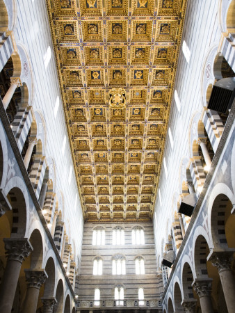 Elaborate Ceiling At The Duomo, Pisa, Italy by David Clapp Pricing Limited Edition Print image