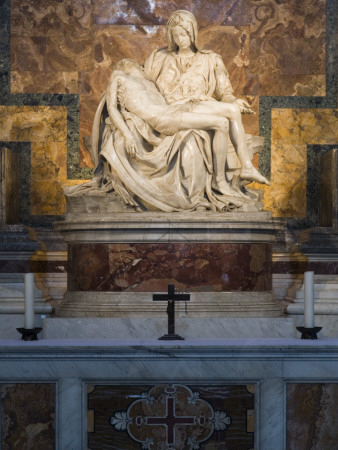 Statue By Michel Angelo, St Peter's Basilica, Vatican City, Rome, Italy by David Clapp Pricing Limited Edition Print image