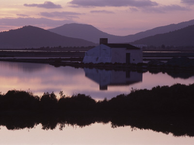 San Jose, Las Salinas, Ibiza, Cottage Amongst The Salt Flats At Dusk by Joe Cornish Pricing Limited Edition Print image